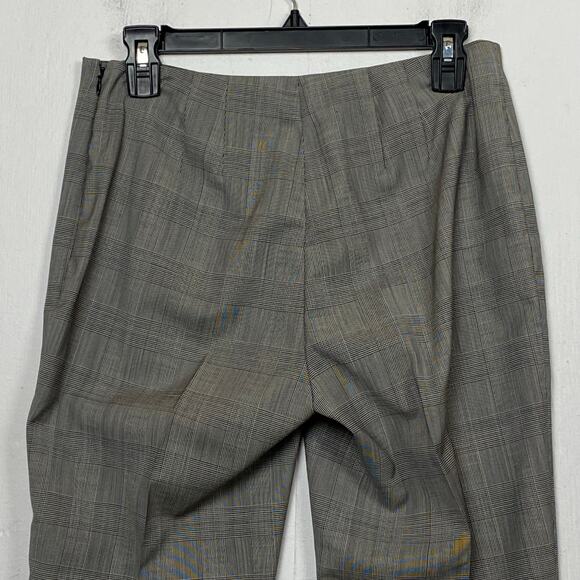 St. John Houndstooth Plaid Slim Leg Side Zip Ankle Pants Size 4 - Picture 4 of 8